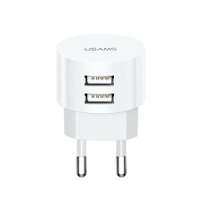 МЗП Usams Travel Charging Set Send-Tu Series (T20 Dual USB Round Charger+U35  lightning cable) White (XTXLOGT1804)