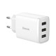 Мережевий зарядний пристрій Baseus Compact  Charger 3U 17W EU White (CCXJ020102)