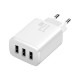 Мережевий зарядний пристрій Baseus Compact  Charger 3U 17W EU White (CCXJ020102)