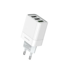 Мережевий зарядний пристрій BOROFONE BA40A Speedway, with 3USB output, QC3.0/QC2.0 18W White (BA40AW)