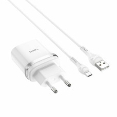 Мережевий зарядний пристрій HOCO C12Q Smart QC3.0 charger set(Micro) 18W White (6931474716286)