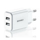 Мережевий зарядний пристрій Usams US-CC090 T24 2.1A Dual USB Travel Charger (EU) White (CC90TC01)