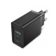 Зарядний пристрій Vention Two-Port USB(A+C) Wall Charger (18W/20W) EU-Plug Black (FBBB0-EU) (FBBB0-EU)