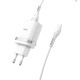 Мережевий зарядний пристрій HOCO C12Q Smart QC3.0 charger set(Micro) 18W White (6931474716286)