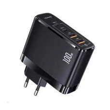 Мережевий зарядний пристрій USAMS-UC  Fast Charger Kit --UC Series (T44 100W 4 Ports GaN Fast Charger (EU)+ SJ524 U71 C To C 100W PD Cable 1.2m) (UCTZ01)