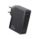 Мережевий зарядний пристрій Usams US-CC163 T50 100W 4 Ports ACCC GaN Fast Charger (EU) Black (CC163TC01)