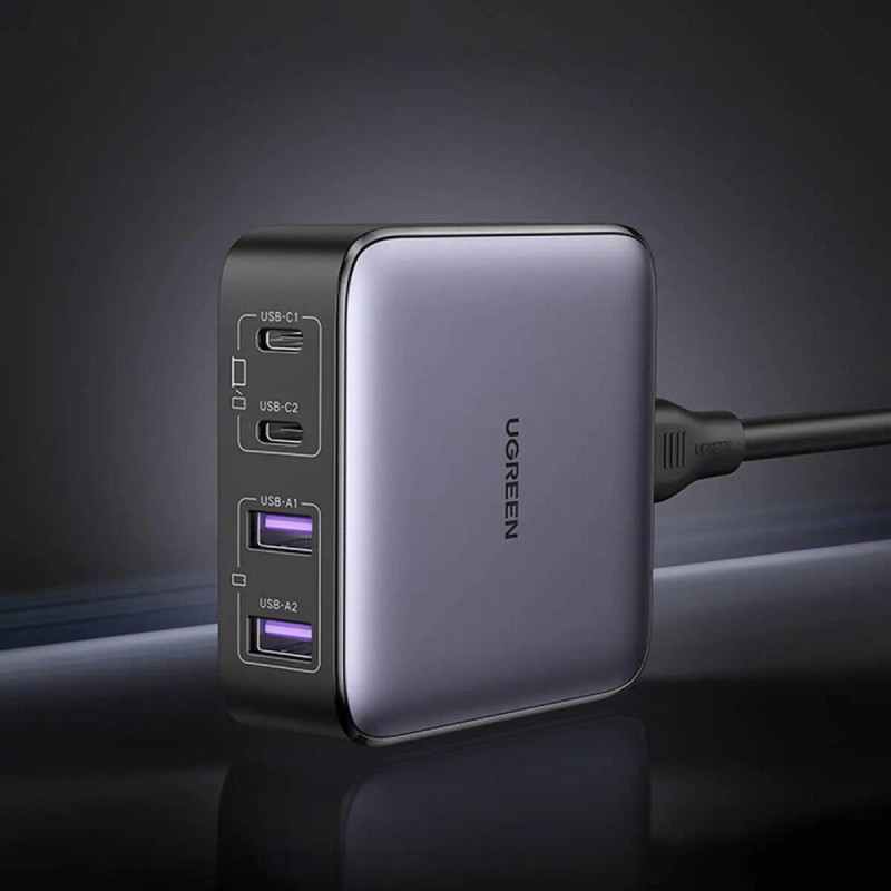 Зарядний пристрій UGREEN CD327 Nexode 65W Desktop Charger EU (UGR-90747) (UGR-90747)