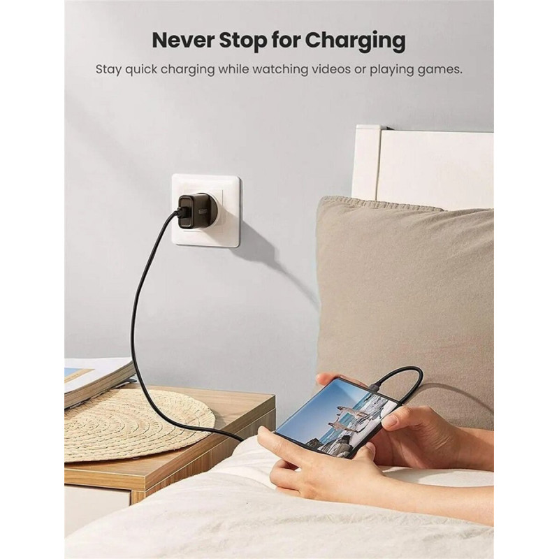 Зарядний пристрій UGREEN CD122 QC3.0 USB Fast Charger EU (Black) (UGR-70273) (UGR-70273)