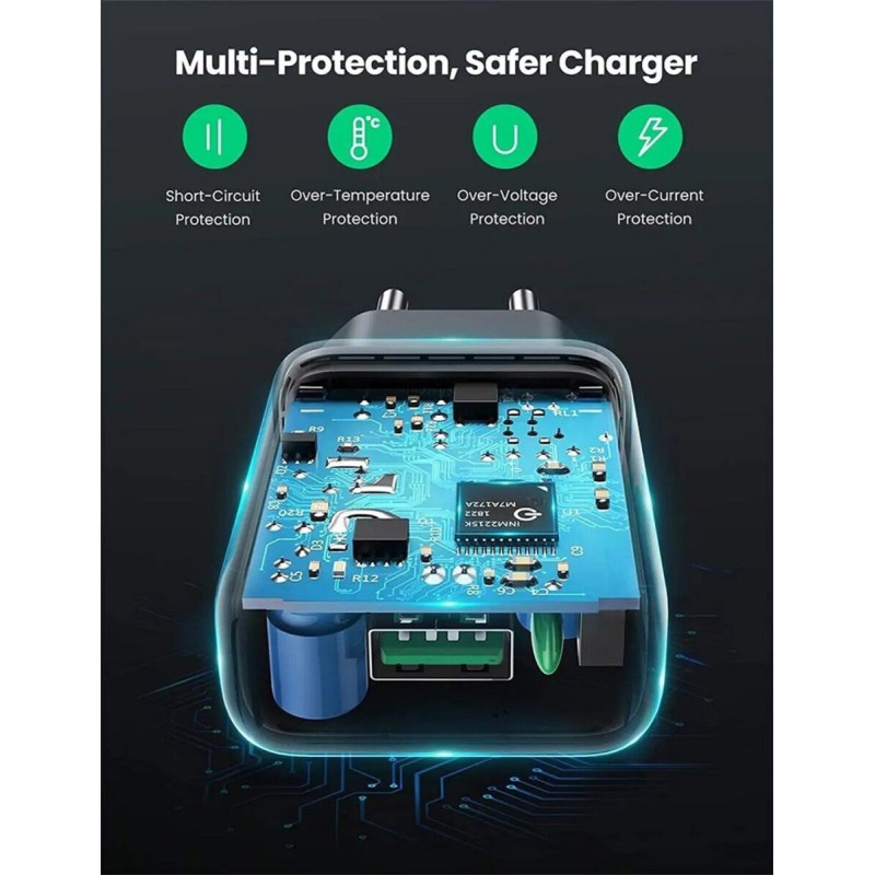 Зарядний пристрій UGREEN CD122 QC3.0 USB Fast Charger EU (Black) (UGR-70273) (UGR-70273)