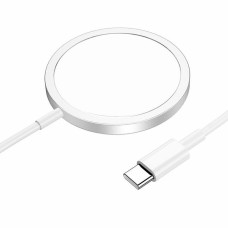 Бездротовий зарядний пристрій HOCO CW47 Original series 15W magnetic wireless fast charger White (6931474795076)