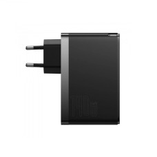 МЗП Baseus GaN5 Pro Fast Charger 2C+U 140W EU Black(With Superior Series Fast Charging Data Cable Type-C to Type-C 240W（48V/5A） 1m  Black) (CCGP100201)