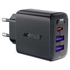 Мережевий зарядний пристрій ACEFAST A57 PD35W GaN (2*USB-A+USB-C) charger Black (6974316282730)