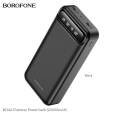 Зовнішній акумулятор BOROFONE BJ14A Freeway Power bank 20000mAh Black (BJ14AB)