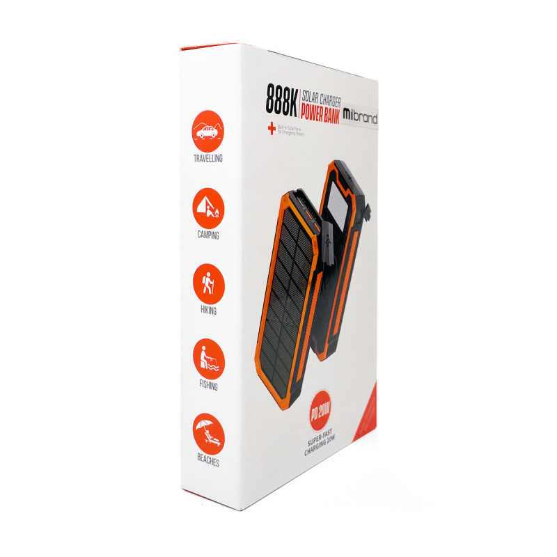Зовнішній акумулятор Mibrand EXTREM 20000mAh solar lighting (MI20K/S&L)